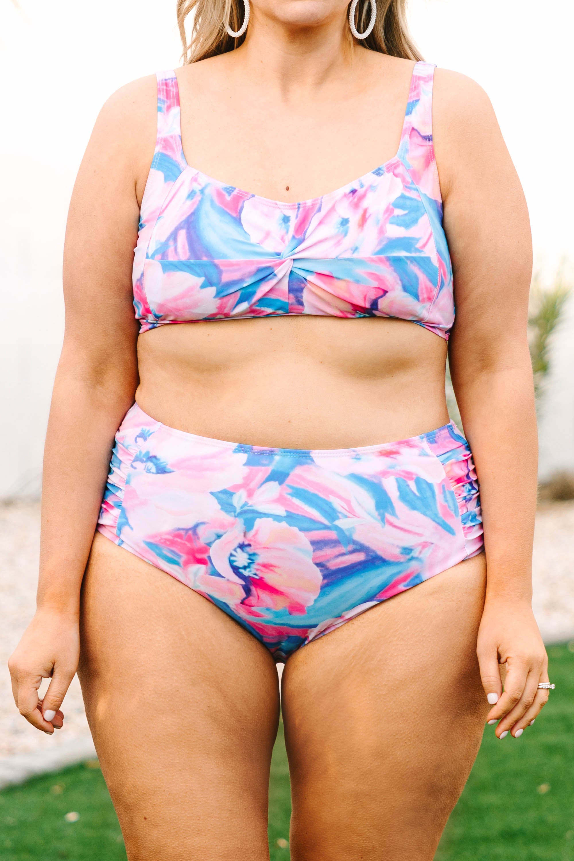 Beach Daze Swim Top. Pink