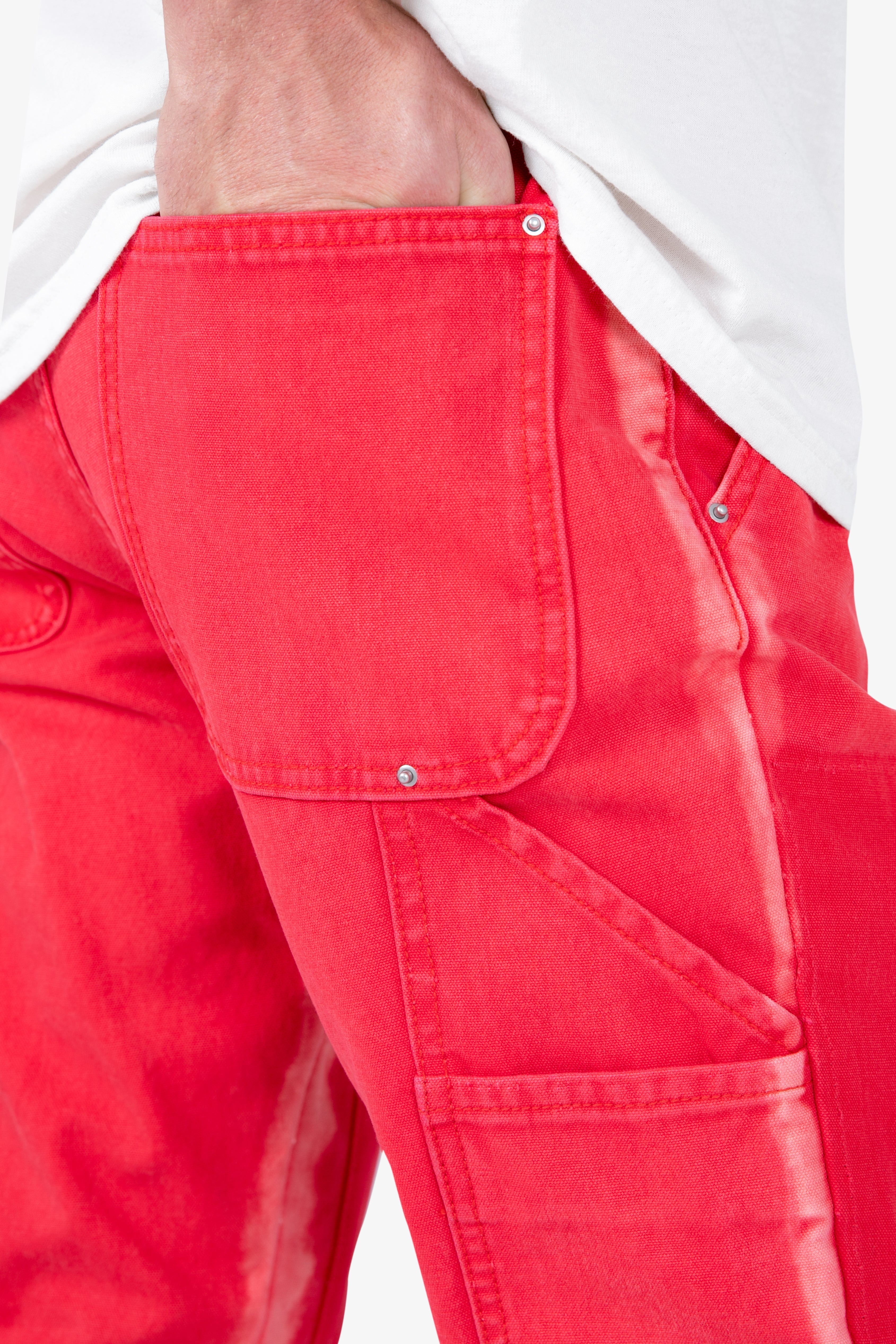 B404 Flare Denim - Red