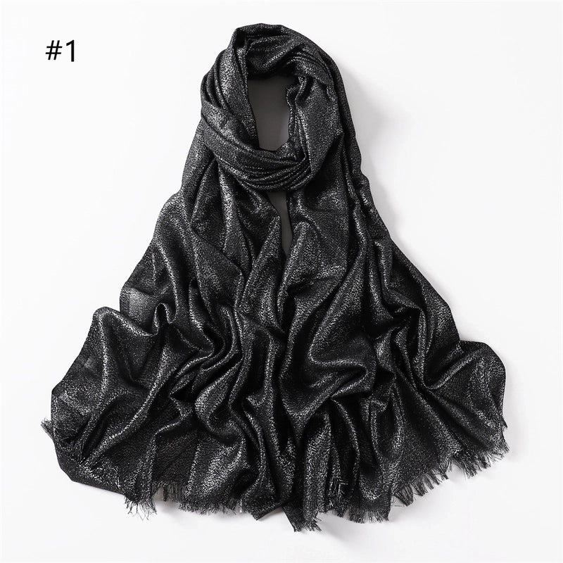 Women's Fashion Solid Color Rayon Cotton Linen Scarves