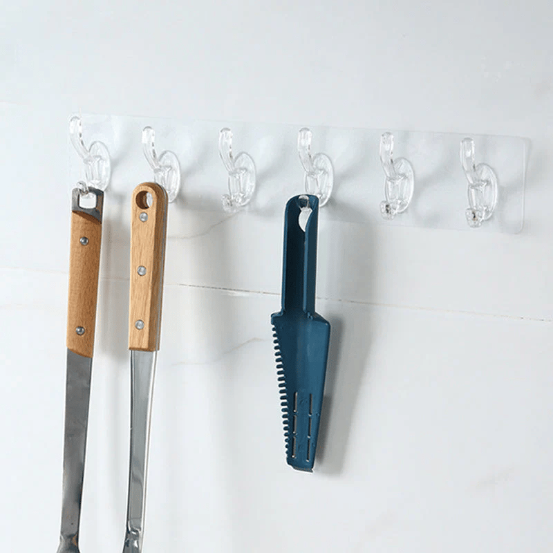 Multifunctional Transparent 6 Hooks ⚡