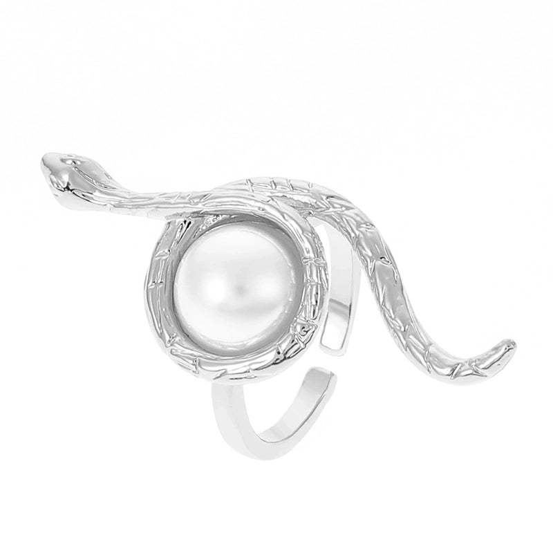 Lady Fashion Shiny Devil's Eye Heart Shape Flower Copper Plating Inlay Artificial Rhinestones Artificial Pearls Zircon Open Ring Rings