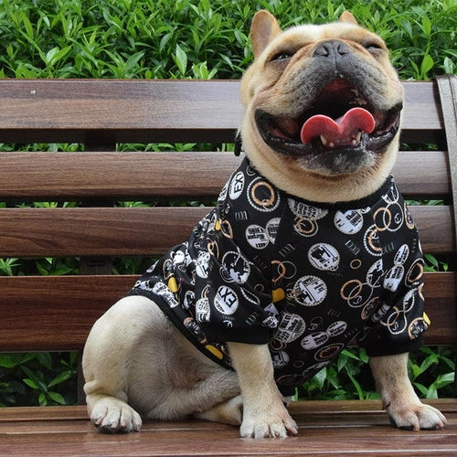 Fashionable Printed Pet Clothes For Spring And Autumn - Stylish Dog