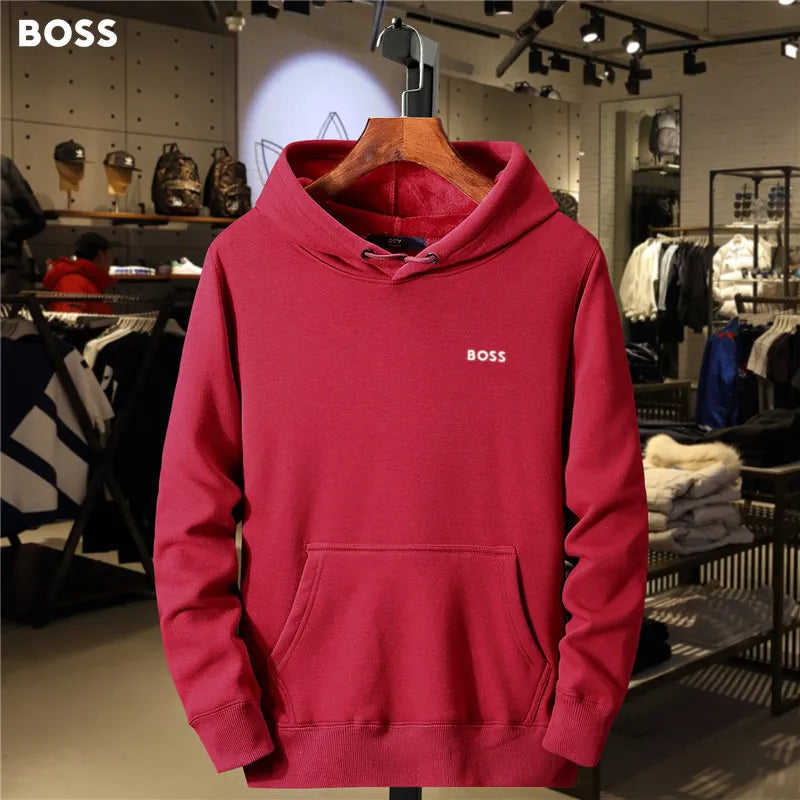 SOLID COLOR MENS CASUAL HOODIES COAT SWEATERSHIRT