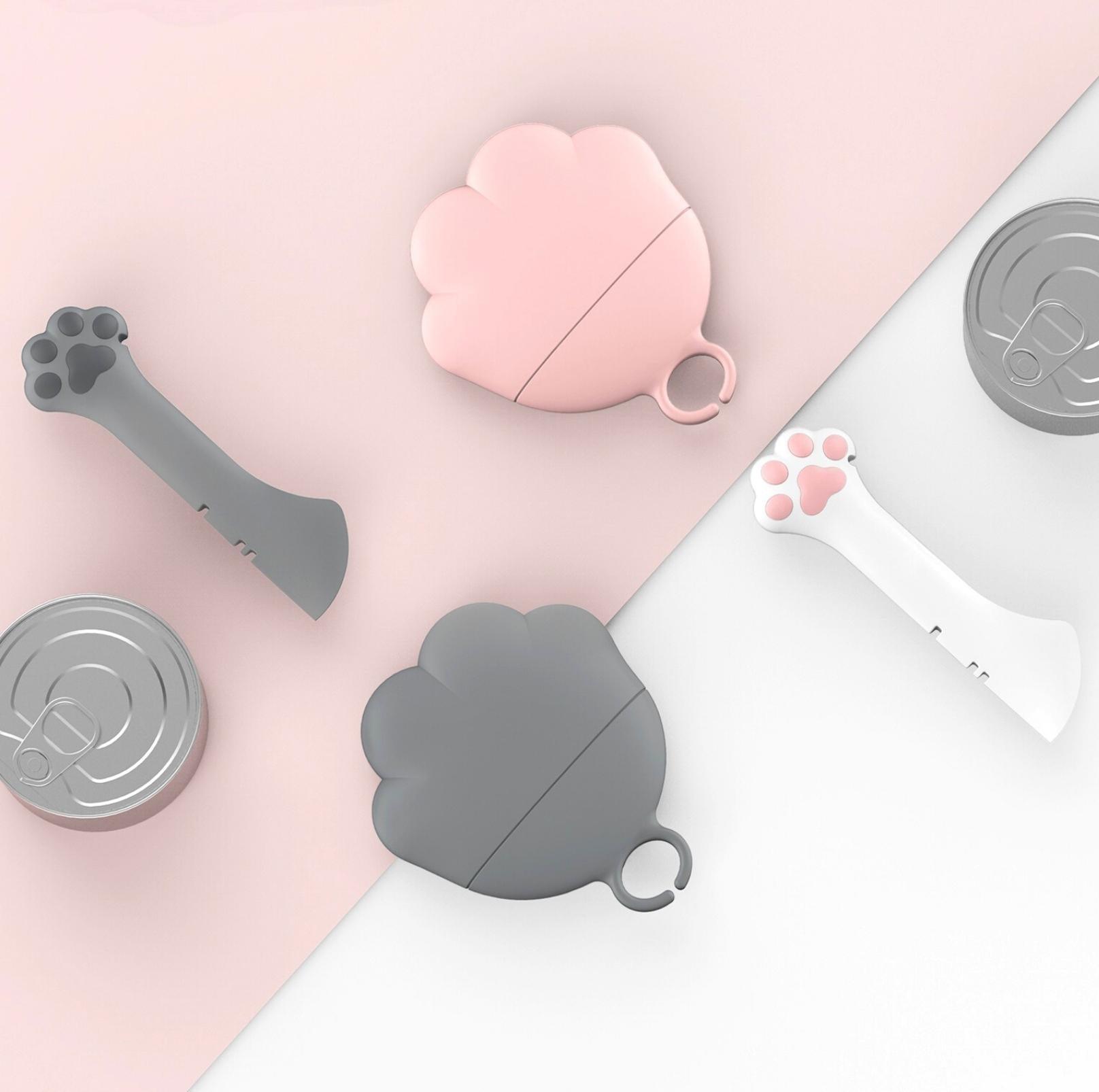 Cat Claw Silicone Spoon and Lid for Pet Cans