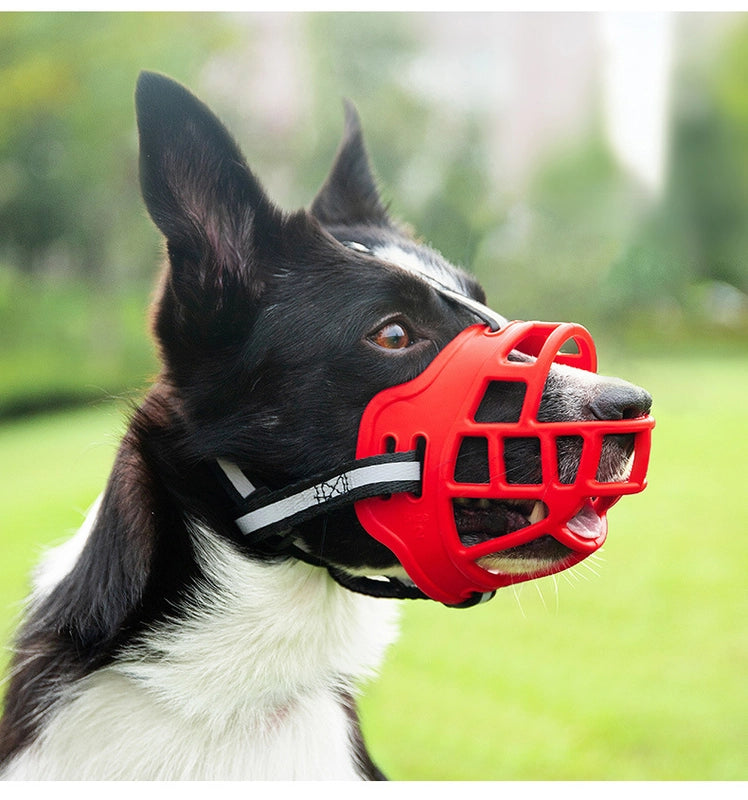 Adjustable Third Generation Reflective Dog Muzzle Anti-bite Anti-bark Anti-eat Large Medium Small Dog Mouth Cover Pet Supplies