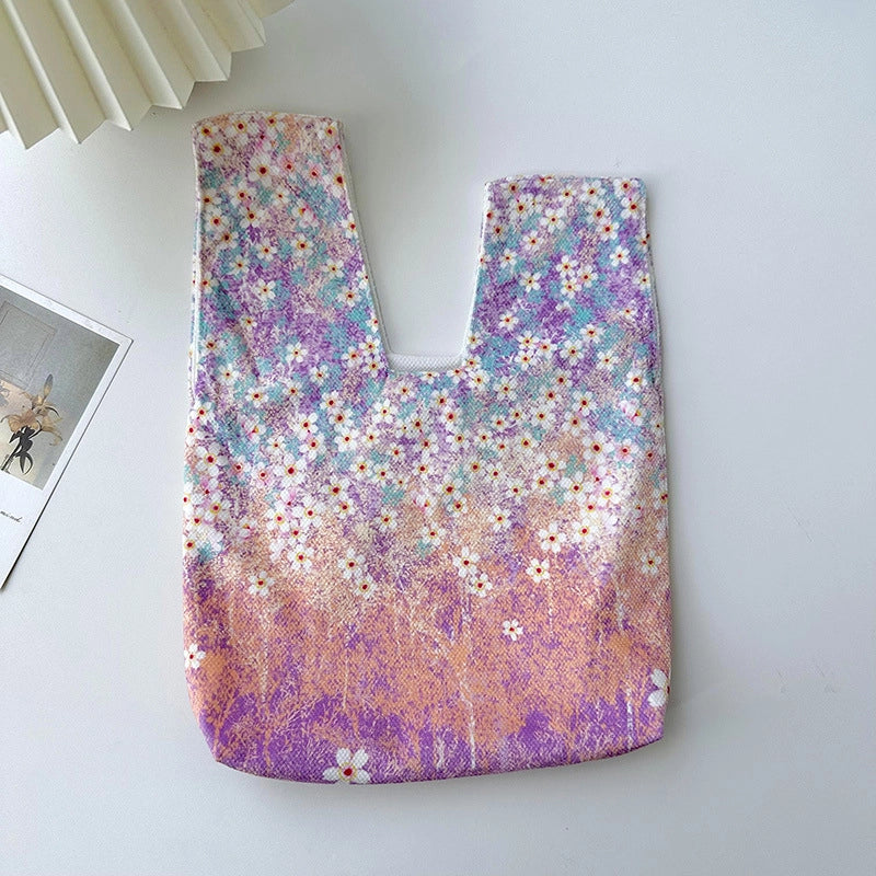 Women's Medium Polyester Color Block Streetwear Square Open Handbag