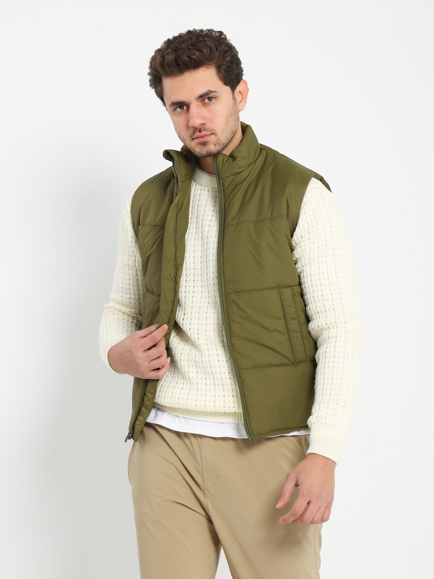 Textured Puffed Vest