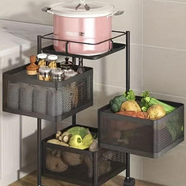 3-Tier Metal Vegetable Basket By Matrix