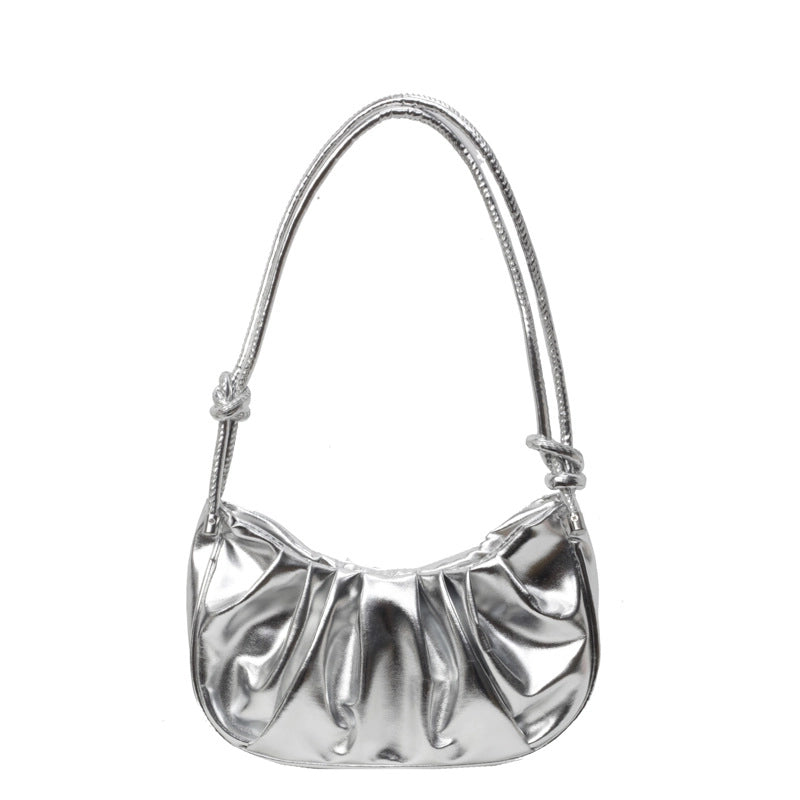Women's Medium Pu Leather Solid Color Streetwear Square Magnetic Buckle Underarm Bag
