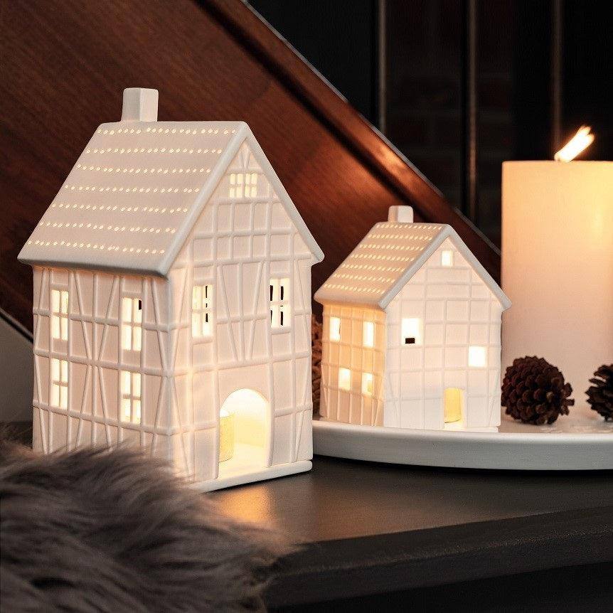 Timbered House Tealight Holder and Sculpture - Small