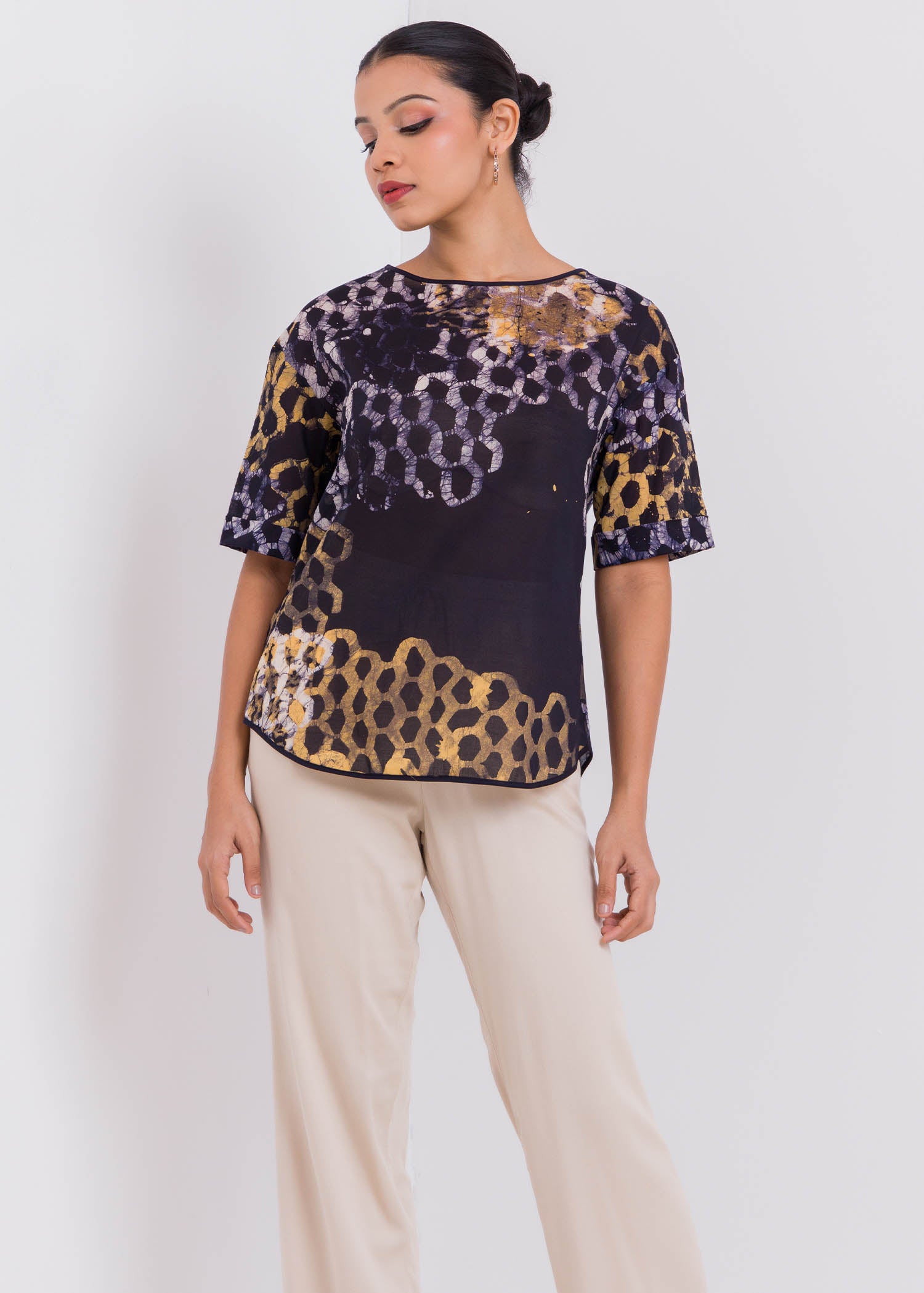 Batik Bee Hive Hand Printed Top