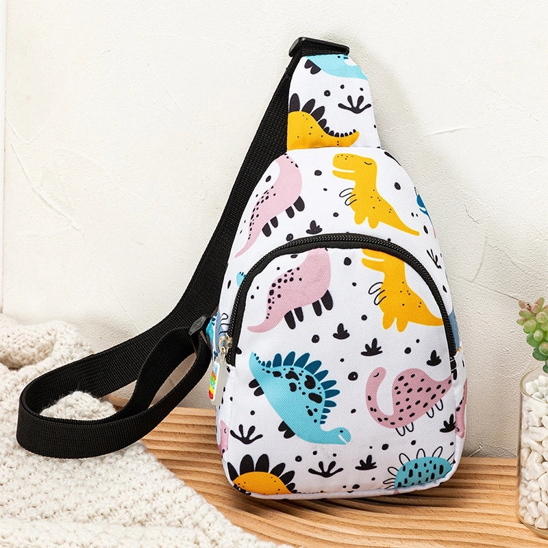 Unisex Medium Oxford Cloth Cartoon Cute Square Zipper Fanny Pack