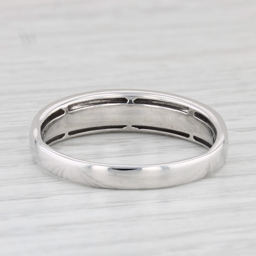 Diamond Men's Wedding Band 10k White Gold Size 12.75 Ring