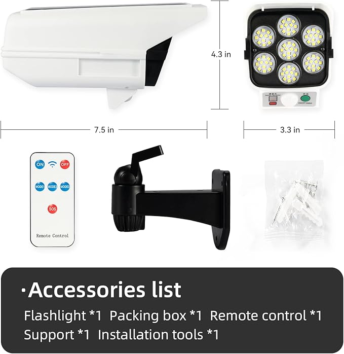 Solar Monitoring Lights. Solar Security Wall Lights with Remote