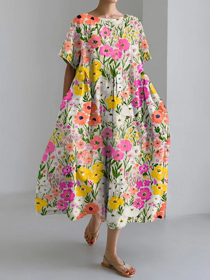 Women's Floral Print Casual Dress