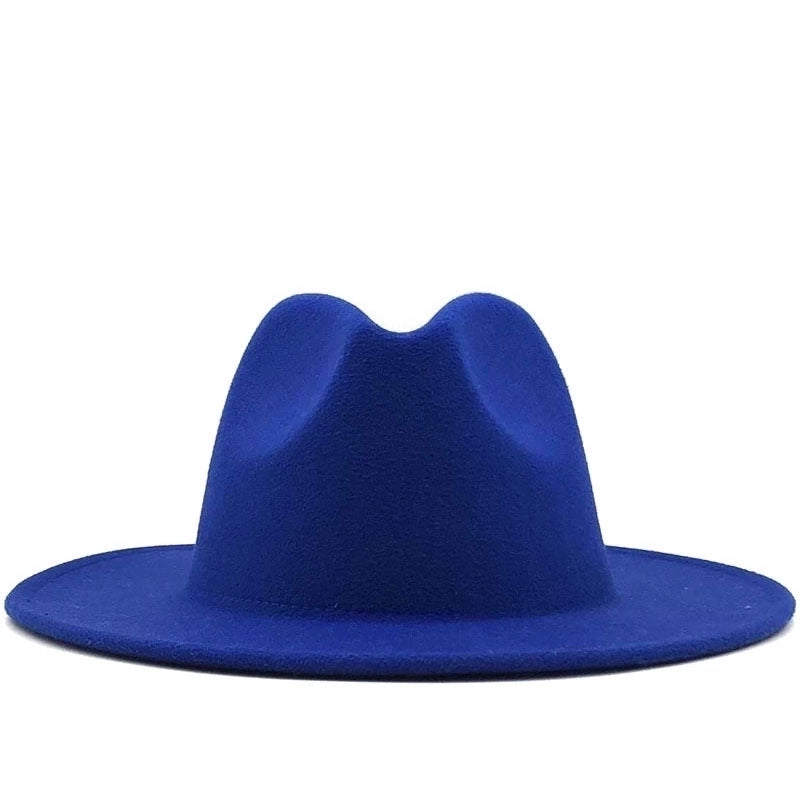 New Multicolor Wide Brim Woolen Hat Jazz Hat