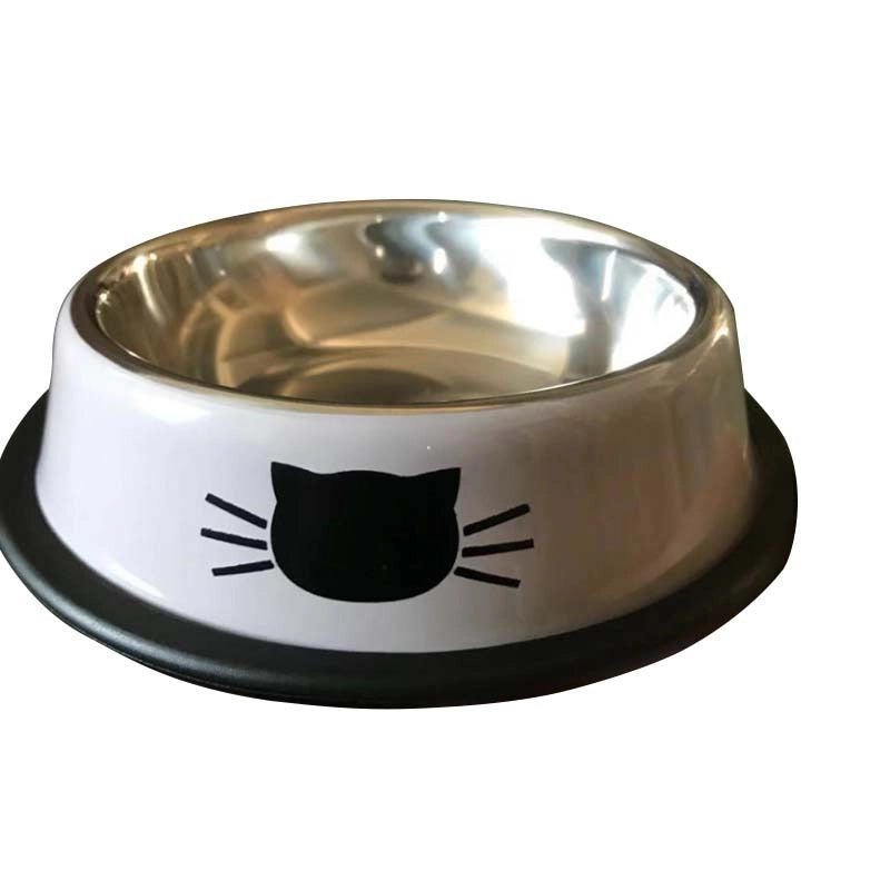 Pet Supplies Combination Stainless Steel Cat Dog Bowl Colorful Anti-slip Food Bowl Durable For Cats Dogs