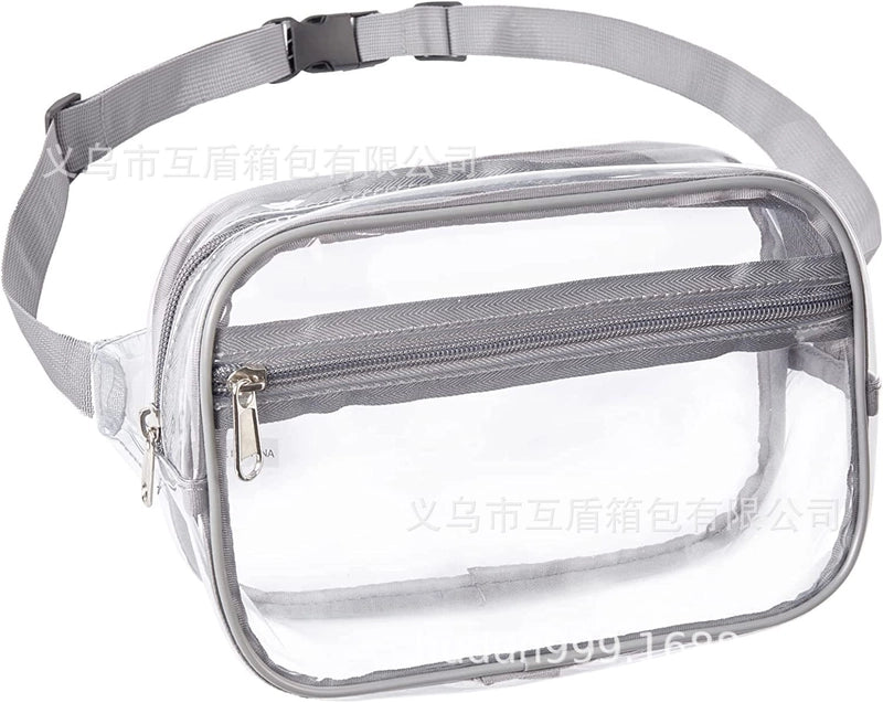 Transparent Waist Bag Men's And Women's Stadium Approved Belt Bag With Adjustable Shoulder Strap. Suitable For Holiday Game Travel