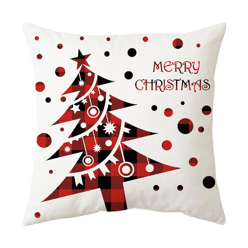 Fashion Christmas Tree Santa Claus Elk Polyester Pillow Cases