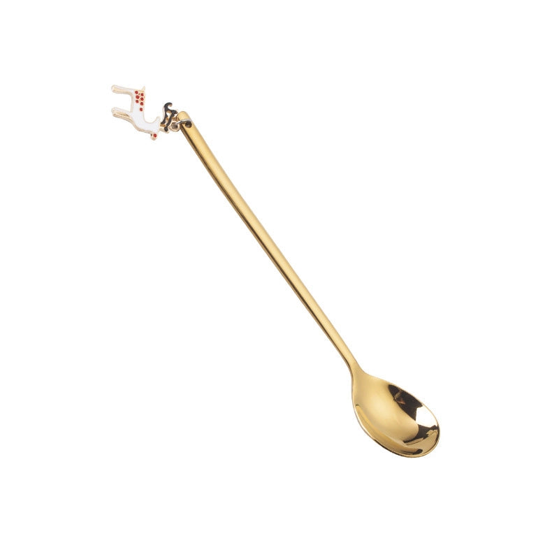 Christmas Cute Solid Color Stainless Steel Spoon 1 Piece 1 Set