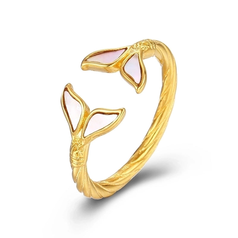 Elegant Lady Fish Tail Titanium Steel Rings