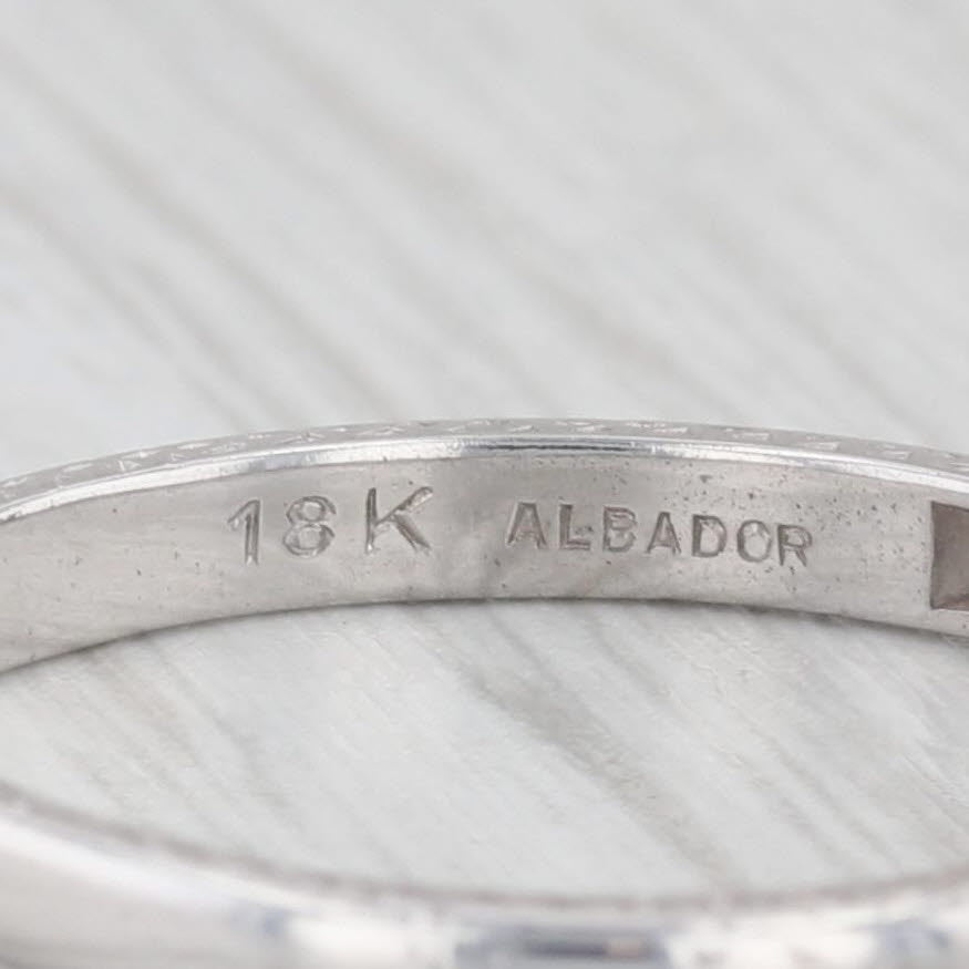 0.10ctw Diamond Wedding Band 18k Gold Size 7.75 Stackable Ring Art Deco 1920s