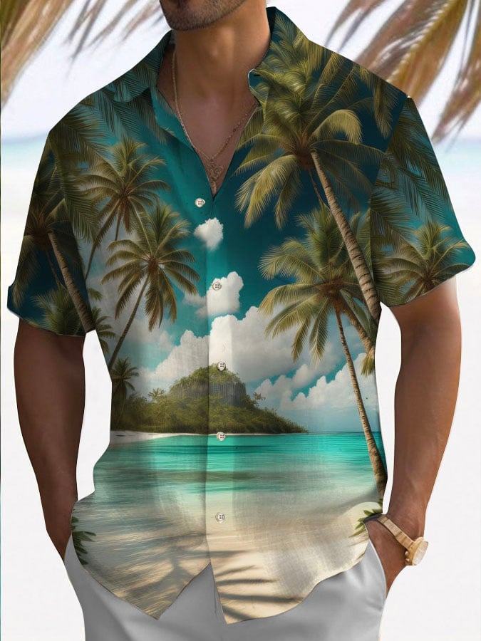 Hawaii Vacation Short Sleeve Pocket Shirt