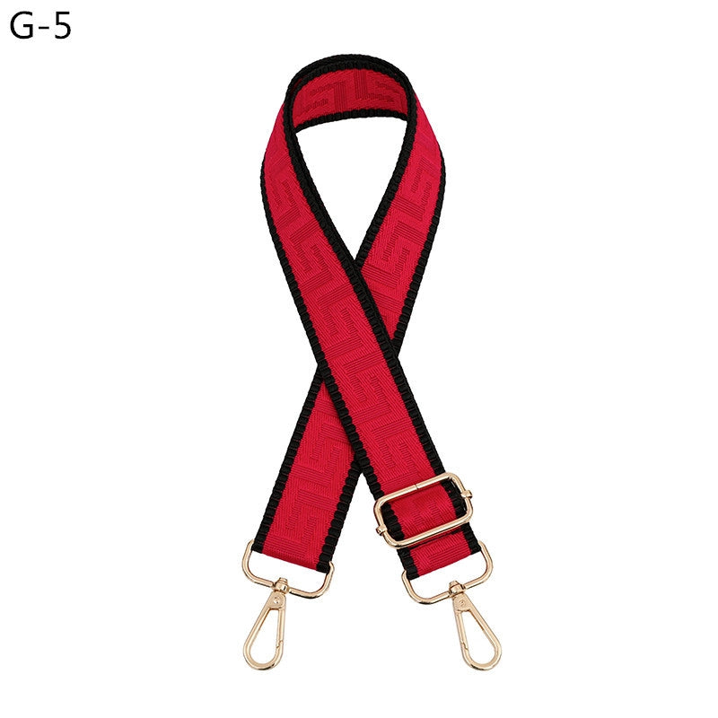 Polyester Color Block Bag Strap