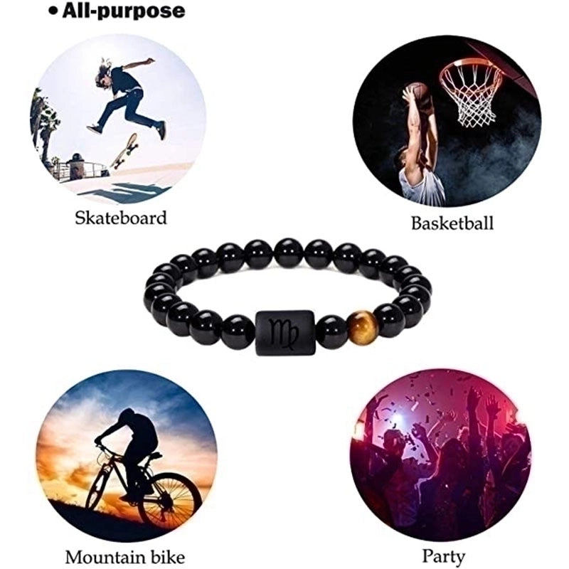 Minimalist Constellation Natural Stone Beaded Carving Bracelets