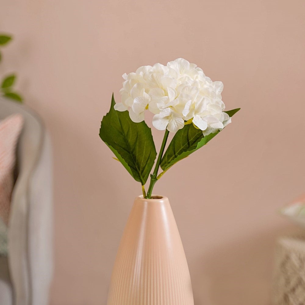 Faux Hydrangea Flower White