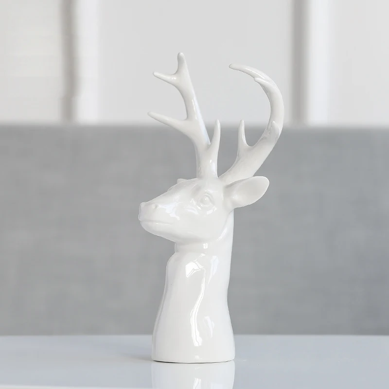 2023 Ins Hot Selling Elk Ceramic Home Furnishings and Decorative Ornaments