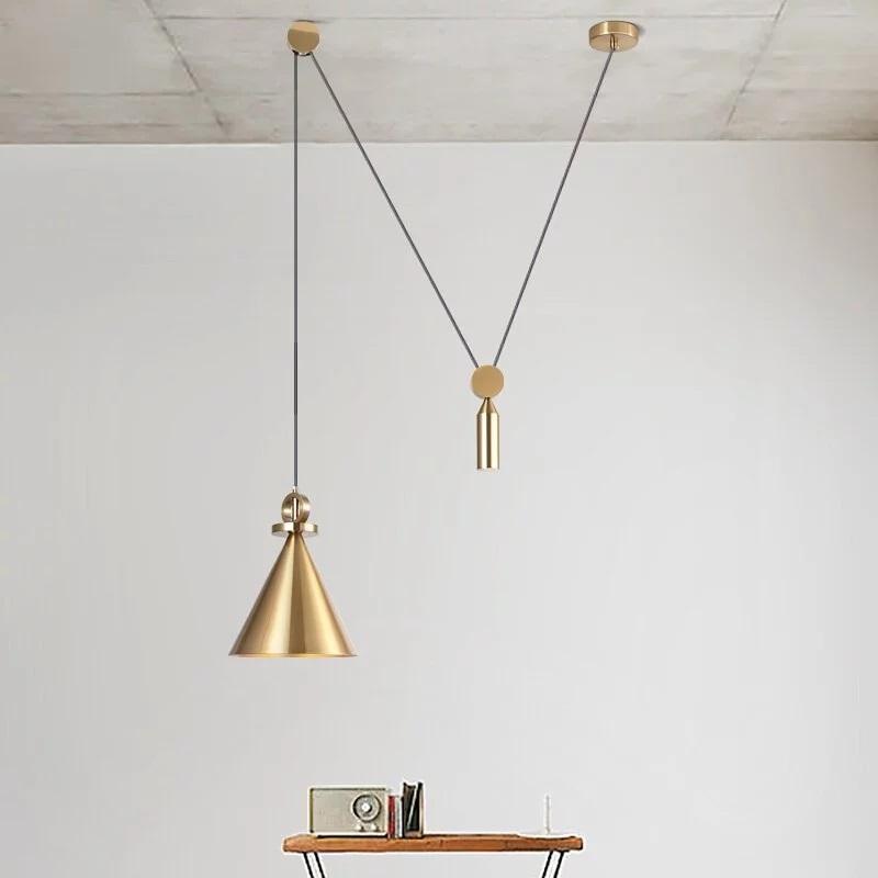 Elsa | Adjustable Brass Pendant Light