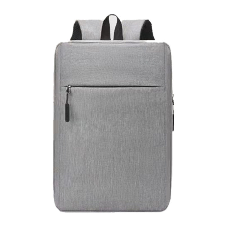 Business Solid Color Square Zipper Functional Backpack
