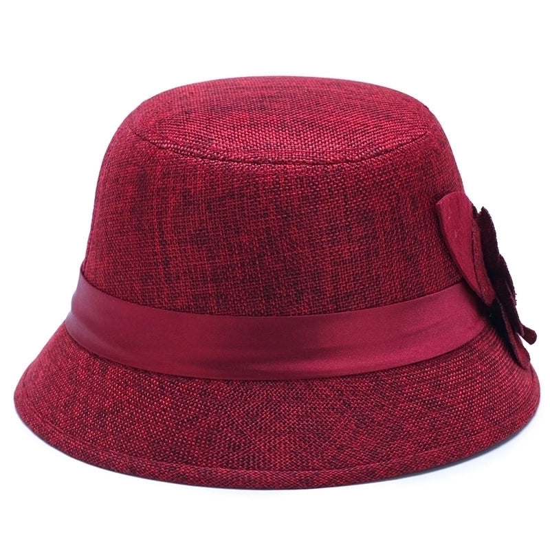 Women's Casual Elegant Retro Flower Wide Eaves Fedora Hat