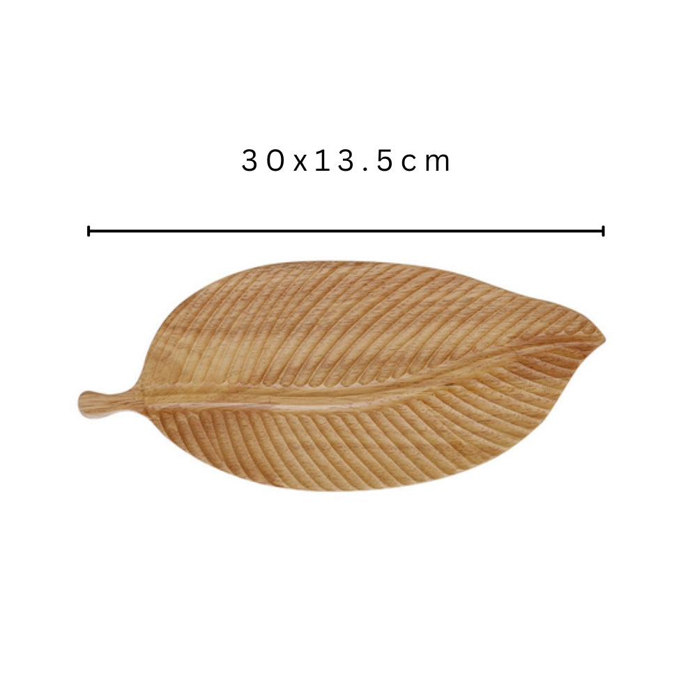 Rustic Leaf Wooden Serving Trays