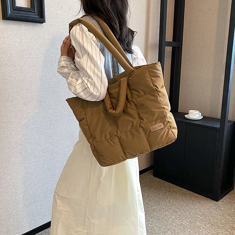 Women's All Seasons Oxford Cloth Solid Color Elegant Vacation Streetwear Sewing Thread Square Zipper Shoulder Bag