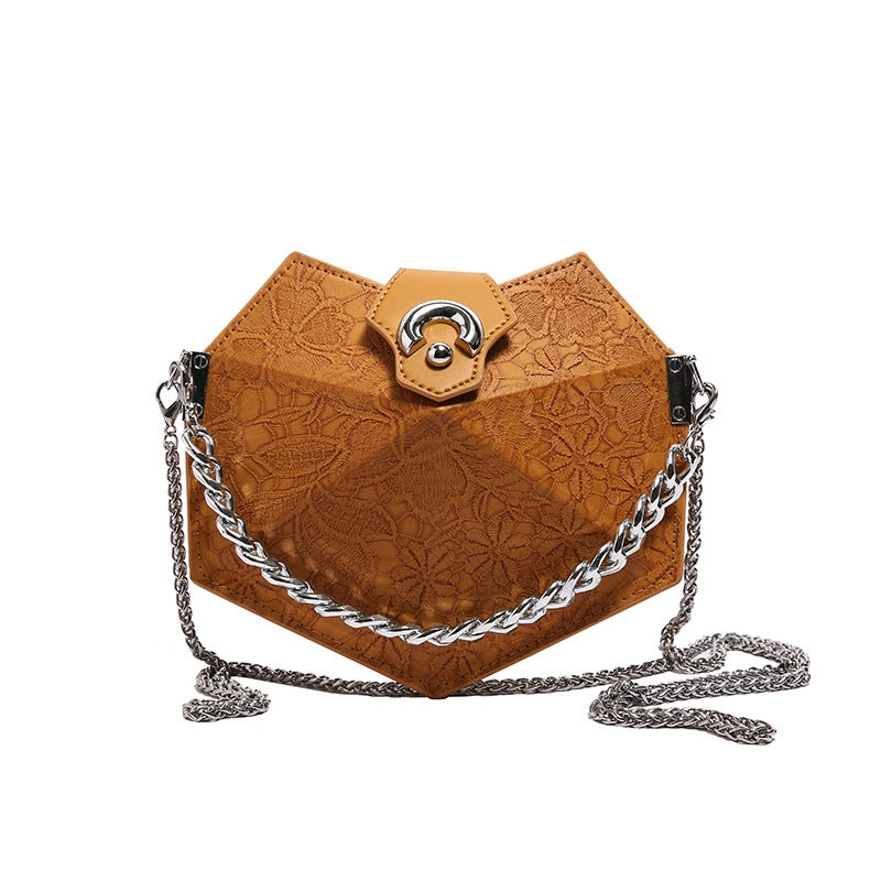 Women's Pu Leather Printing Vintage Style Classic Style Profiled Magnetic Buckle Crossbody Bag