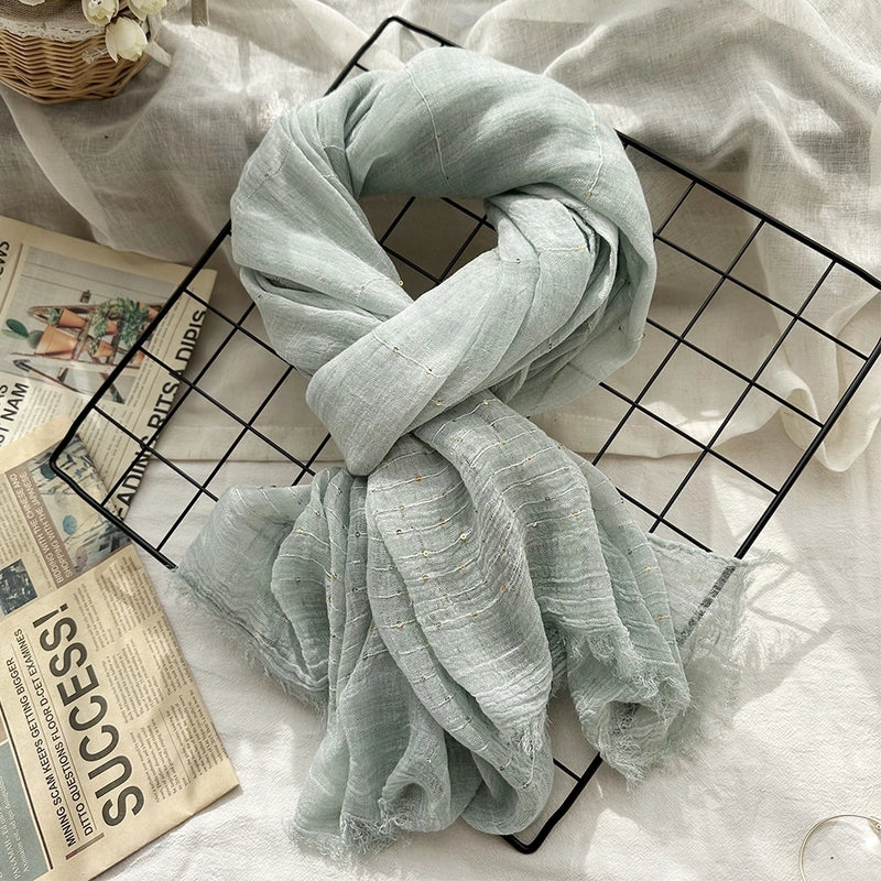 Unisex Retro Sweet Solid Color Artificial Cotton Scarf
