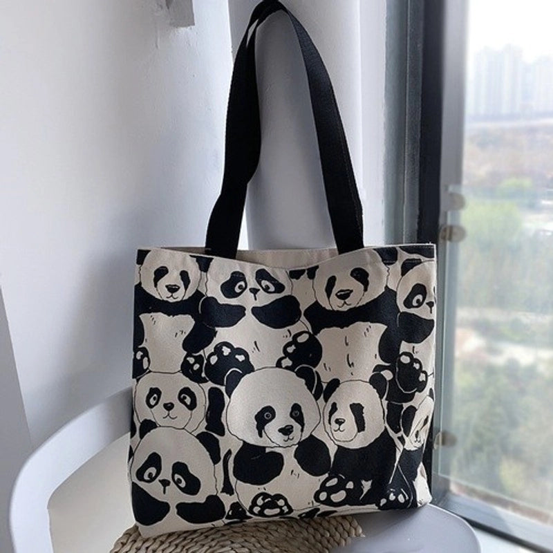 Women's Large Canvas Color Block Streetwear Square Zipper Shoulder Bag
