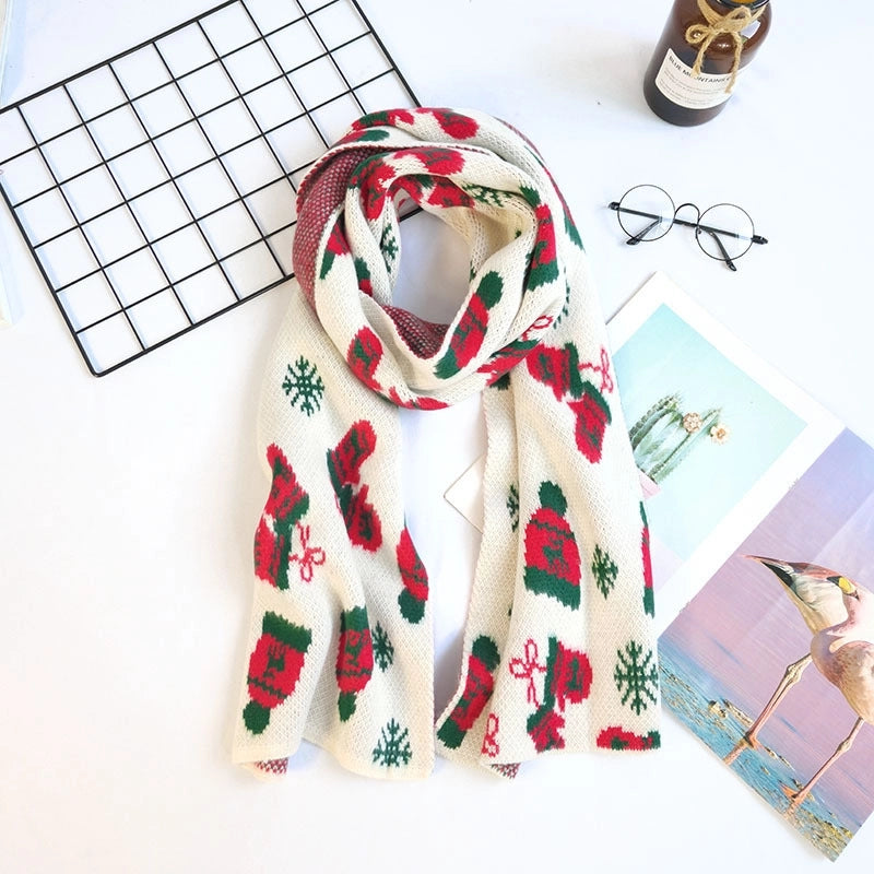 Women's Minimalist Classic Style Color Block Acrylic Scarf