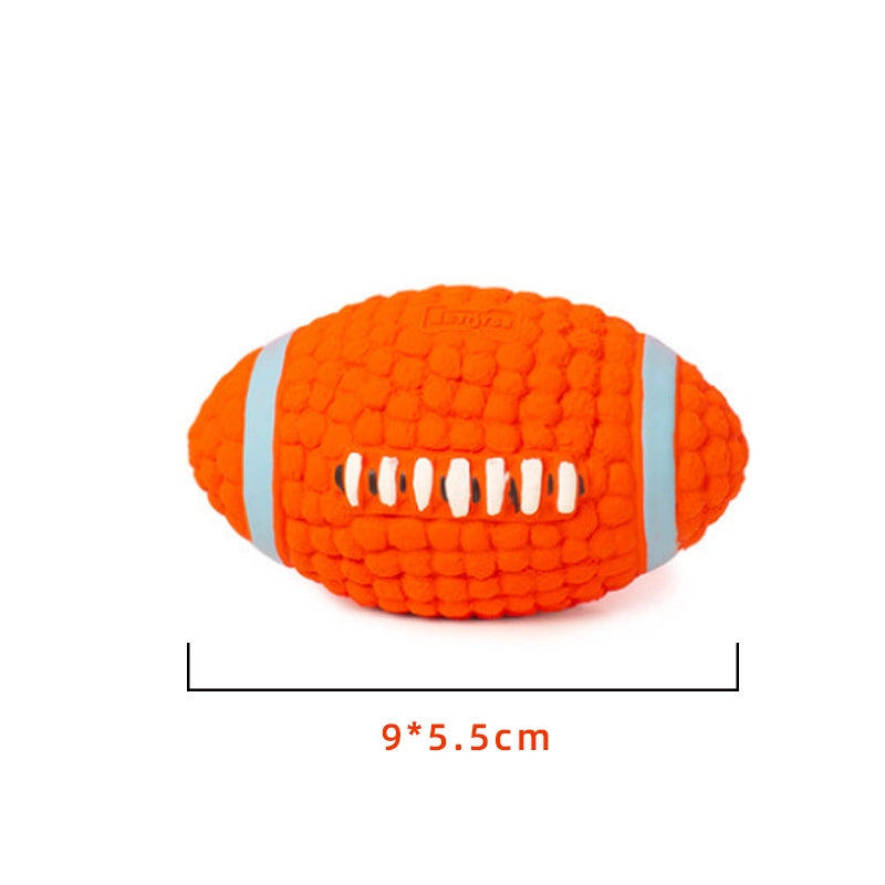 Rubber Dog Toy Football Tennis Ball Squeaky Sound Pet Toy Vibrant Color Ideal For Playtime Fun Your Furry Friend