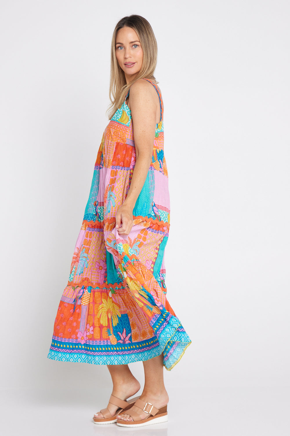 Luna Cotton Maxi Dress - Candy