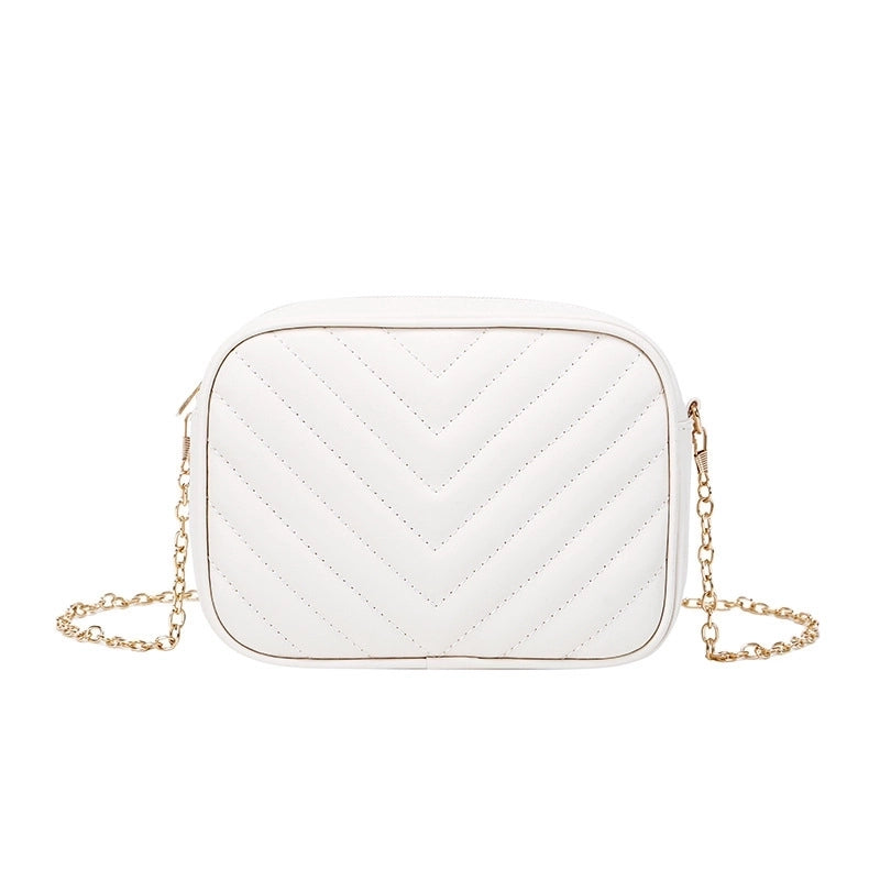 Women's Medium Pu Leather Solid Color Elegant Zipper Crossbody Bag