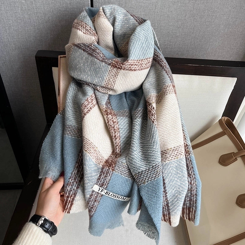Women's Modern Style Classic Style Lattice Imitation Cashmere Acrylic Scarf