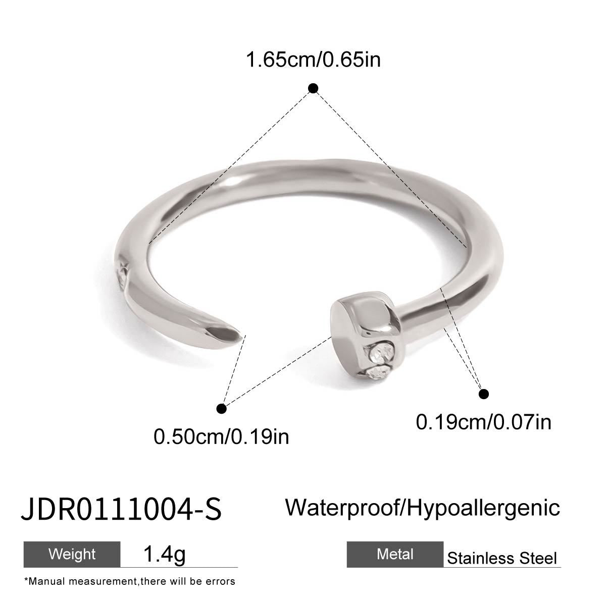 Jiding Titanium Steel Ring Finger Ring Hand Jewelry Rings Stainless Steel