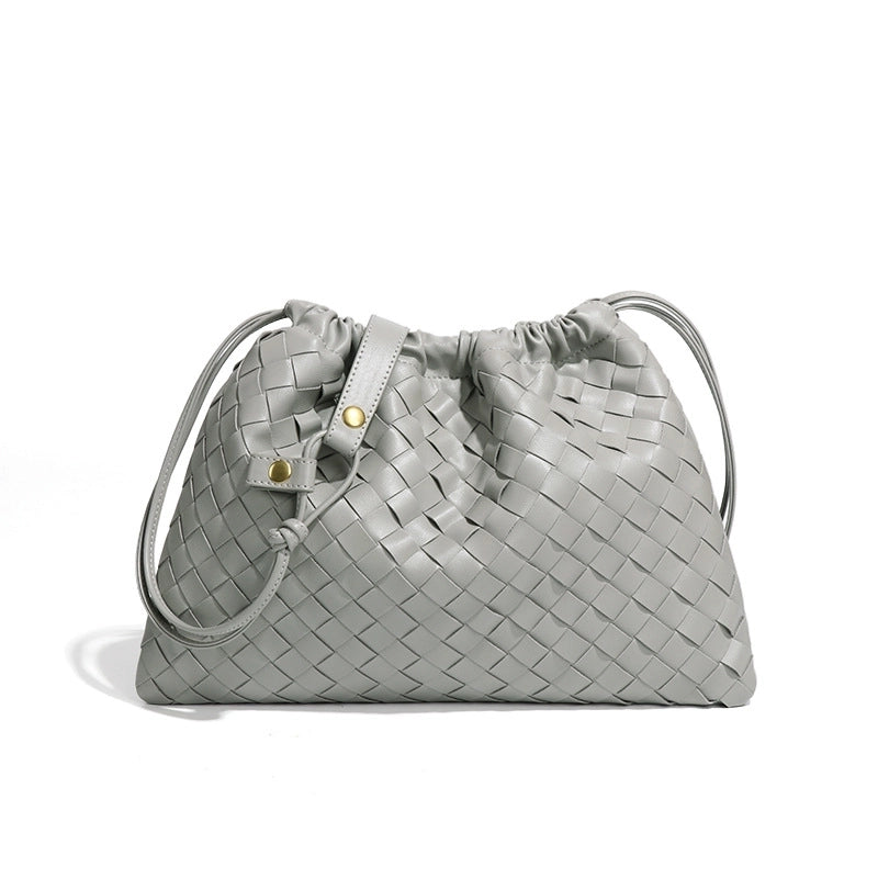 Women's Small Pu Leather Solid Color Elegant Streetwear Cloud Shape String Crossbody Bag