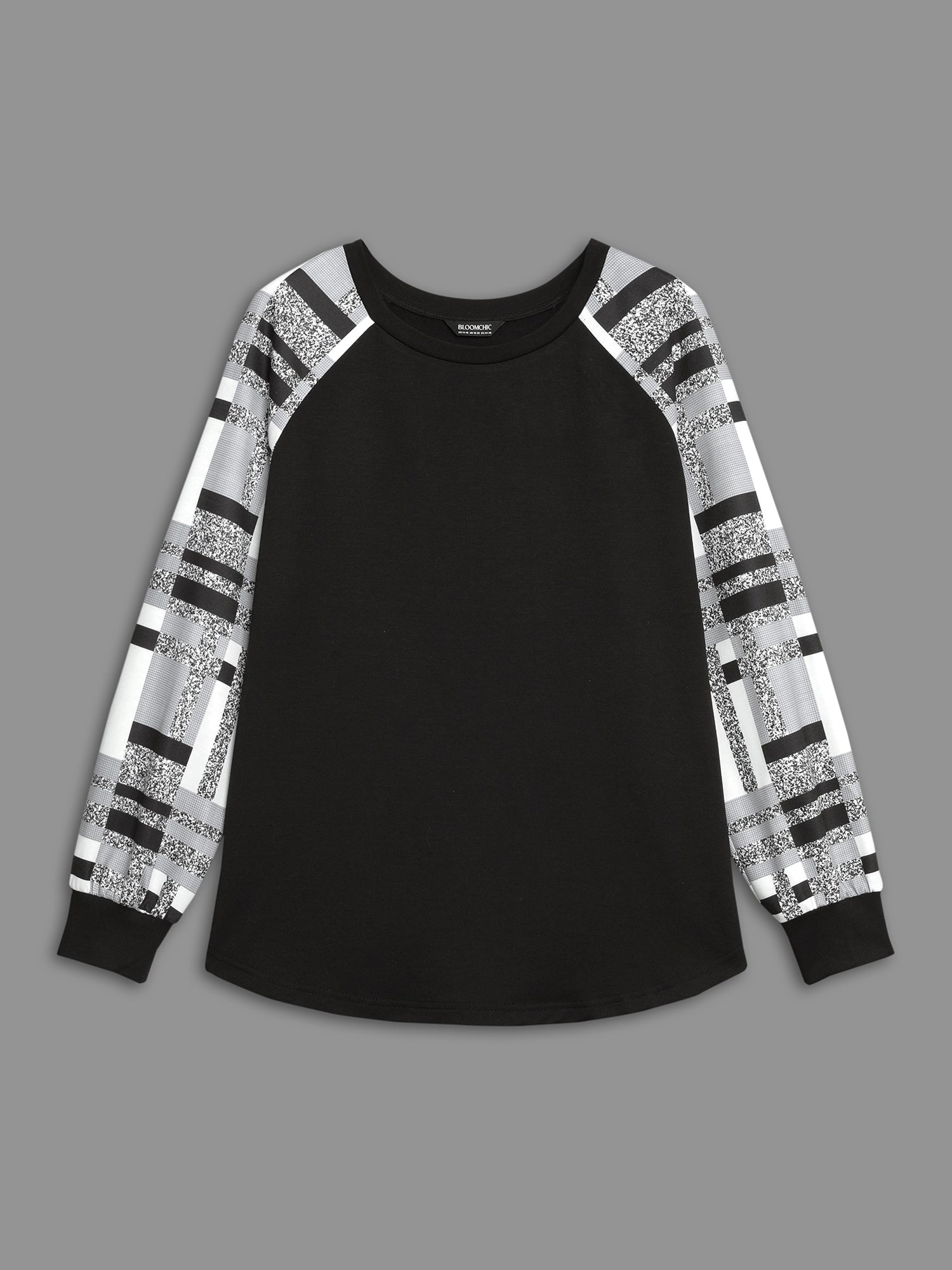 Colorblock Contrast Raglan Sleeve Sweatshirt