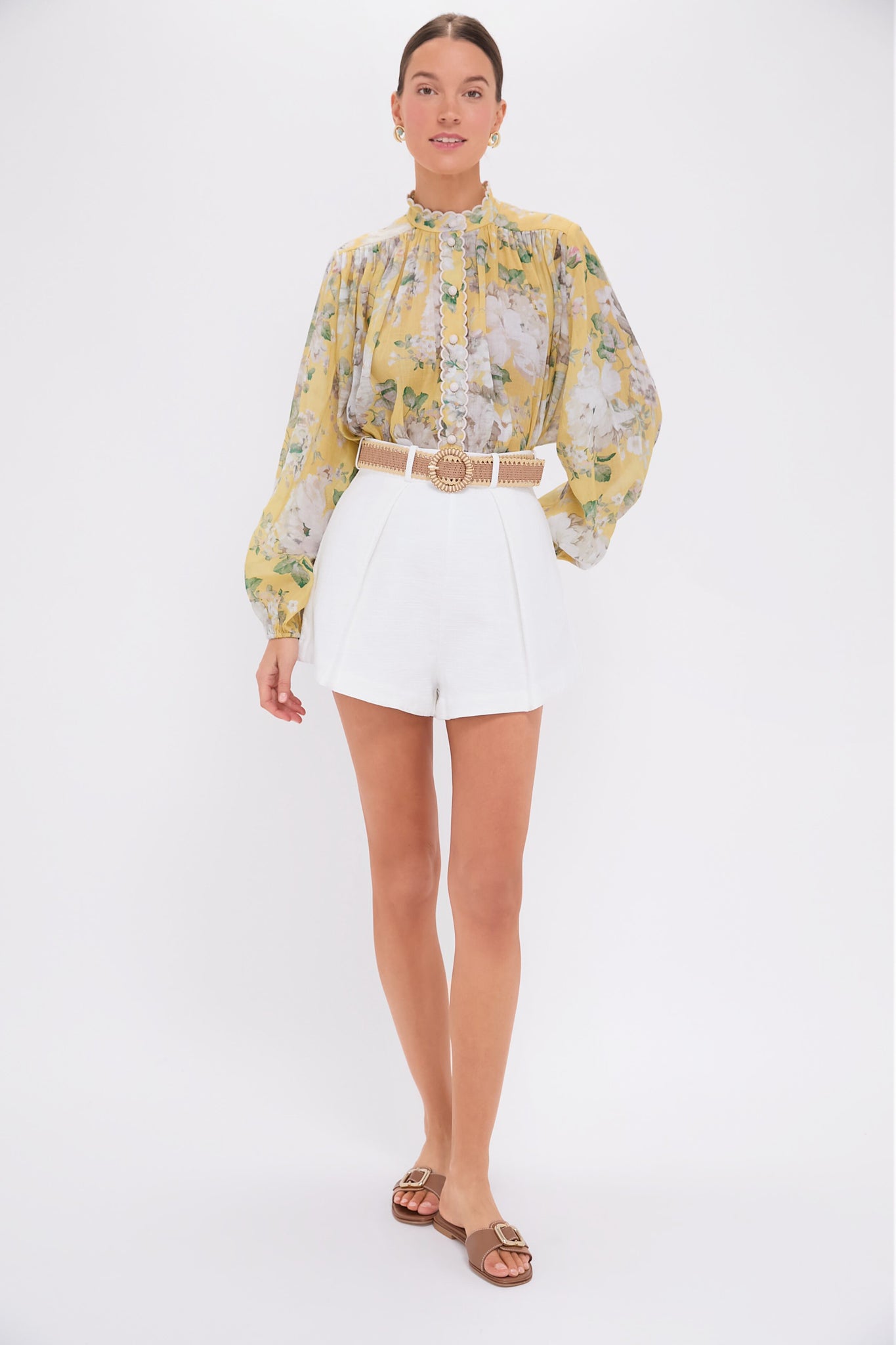 Ivory Acacia Tuck Short