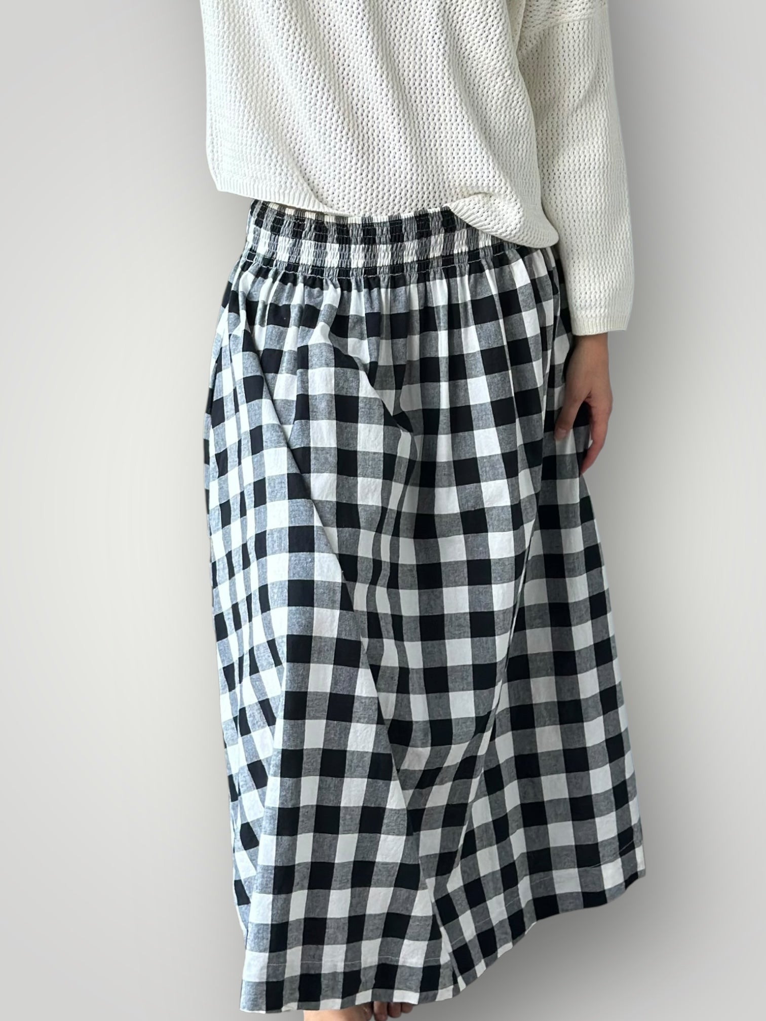 lulu skirt - black check