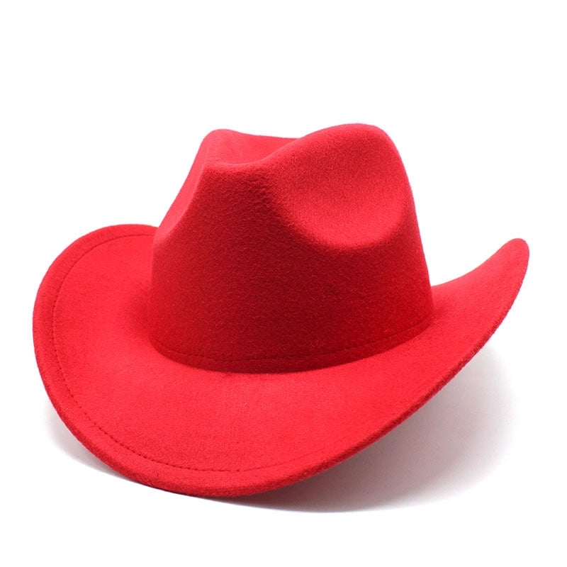 Unisex Retro Ethnic Style Sweet Solid Color Big Eaves Fedora Hat